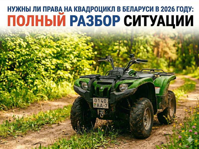 Нужны ли права на квадроцикл в Беларуси в 2026 году: полный разбор ситуации
