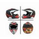 Мотошлем Off-Road Helmets - Full Helmets черный, красный (S,M,L,XL)