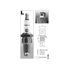 Свеча зажигания BRISK LR15YC (Цена в прайсе за 1 свечу. Упаковка - в блистере по 4 шт.)