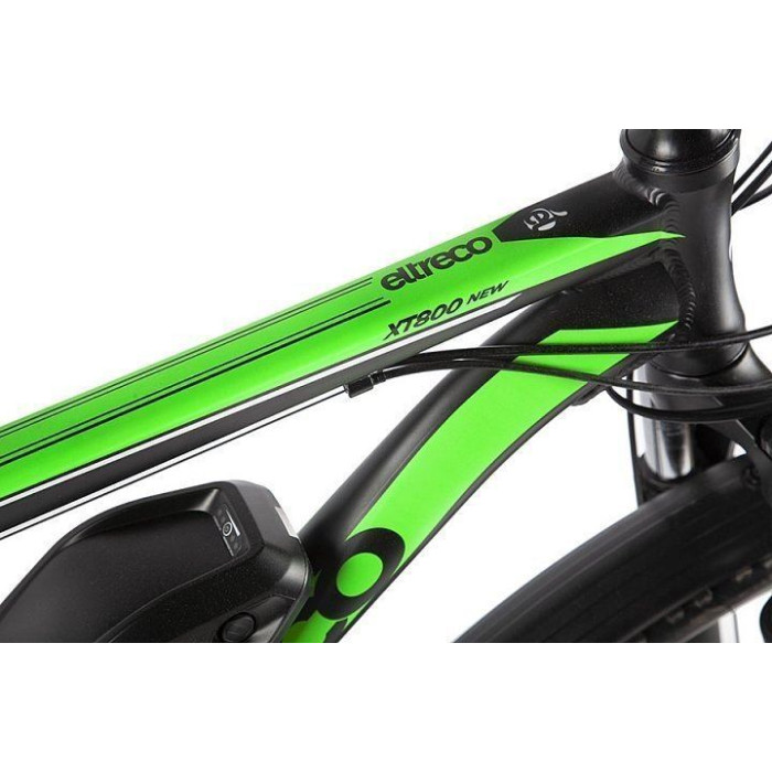 Электровелосипед Eltreco XT 800 new чёрно-зелёный