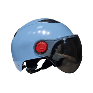 Шлем защитный E-Bike голубой