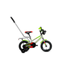 Детский велосипед FORWARD METEOR 12 серый/зеленый 10" 10.5" 2021