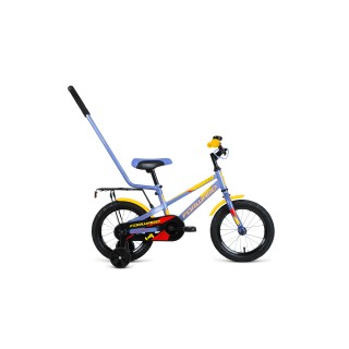 Детский велосипед FORWARD METEOR 14 серый/желтый 10" 10.5" 2021