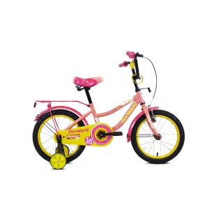 Детский велосипед FORWARD FUNKY 16 коралловый/фиолетовый 10" 10.5" 2021