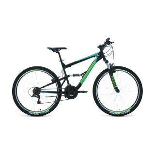 Велосипед FORWARD RAPTOR 27,5 1.0 черный / бирюзовый 18" 2021