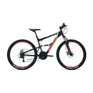 Велосипед FORWARD RAPTOR 27,5 2.0 disc черный / красный 18" 2021