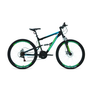 Велосипед FORWARD RAPTOR 27,5 2.0 disc черный / бирюзовый 18" 2021