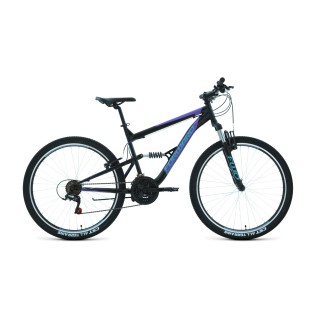 Велосипед FORWARD RAPTOR 27,5 1.0 черный / фиолетовый 16" 2021