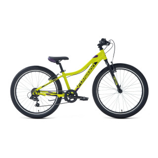 Велосипед FORWARD TWISTER 24 1.0 зеленый / фиолетовый 12" 2021