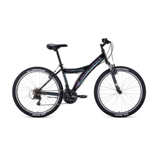Велосипед FORWARD DAKOTA 26 2.0 черный / голубой 16" 16.5" 2021