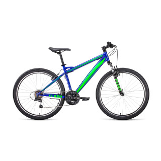 Велосипед FORWARD FLASH 26 1.2 синий / ярко-зеленый 15" 2021