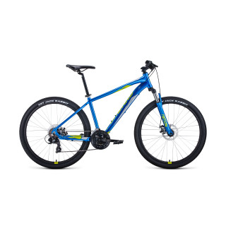 Велосипед FORWARD APACHE 27,5 2.0 disc синий / зеленый 15" 2021