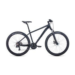 Велосипед FORWARD APACHE 27,5 2.2 disc черный матовый / черный 19" 2021