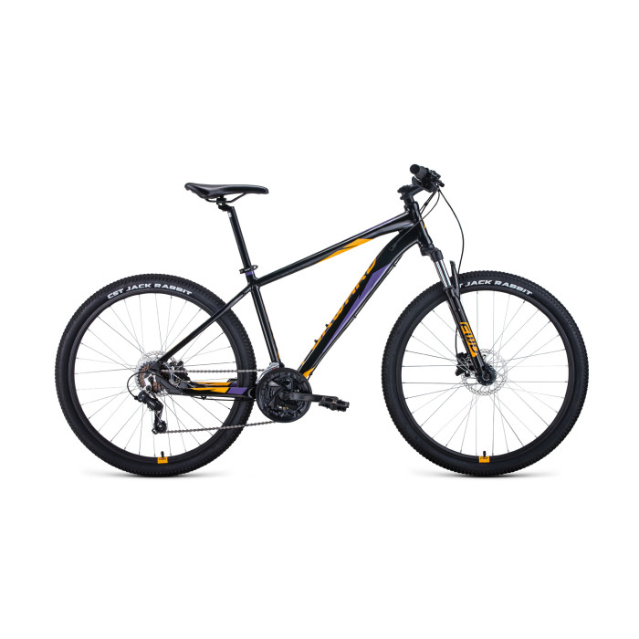 Велосипед FORWARD APACHE 27,5 3.2 disc черный / оранжевый 17" 2021