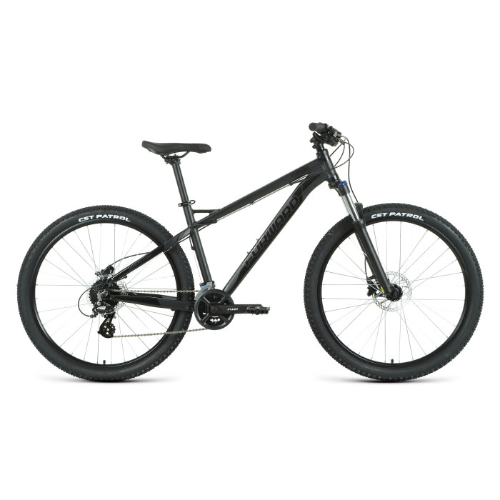 Велосипед FORWARD QUADRO 27,5 3.0 disc черный матовый / черный 17" 2021