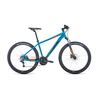 Велосипед FORWARD APACHE 27,5 3.0 disc бирюзовый / оранжевый 19" 2021