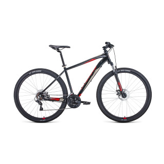 Велосипед FORWARD APACHE 29 2.0 disc черный / красный 17" 2021