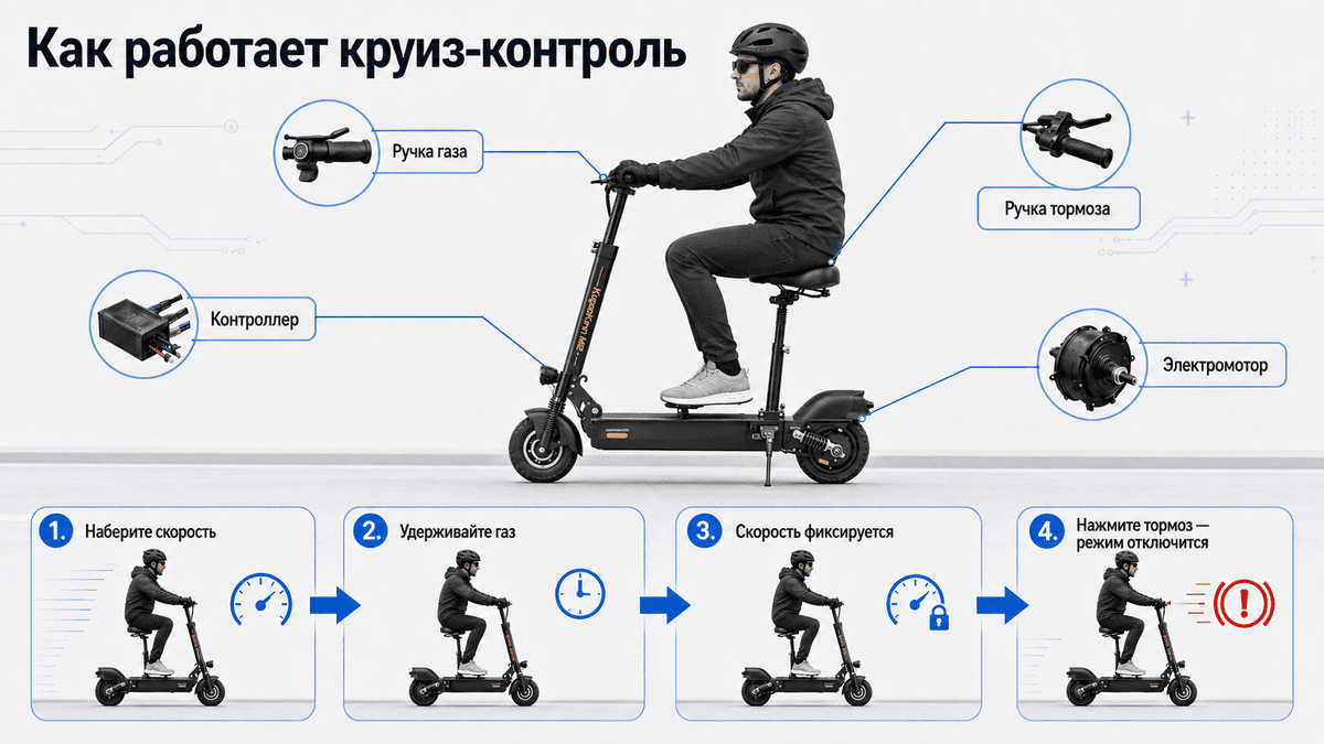 Электросамокаты с круиз-контролем