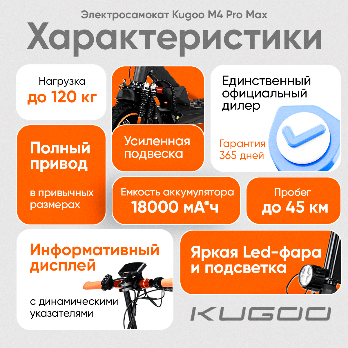 Электросамокат Kugoo M4 Pro Max
